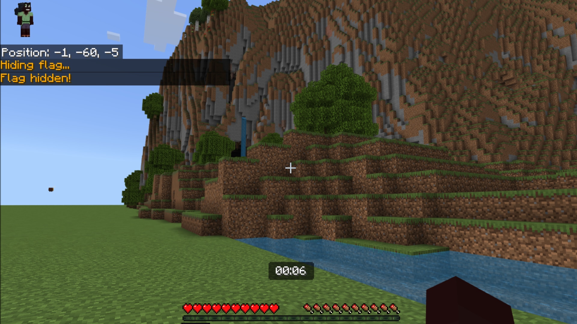 A Minecraft scene filled with colorful blocks and characters.