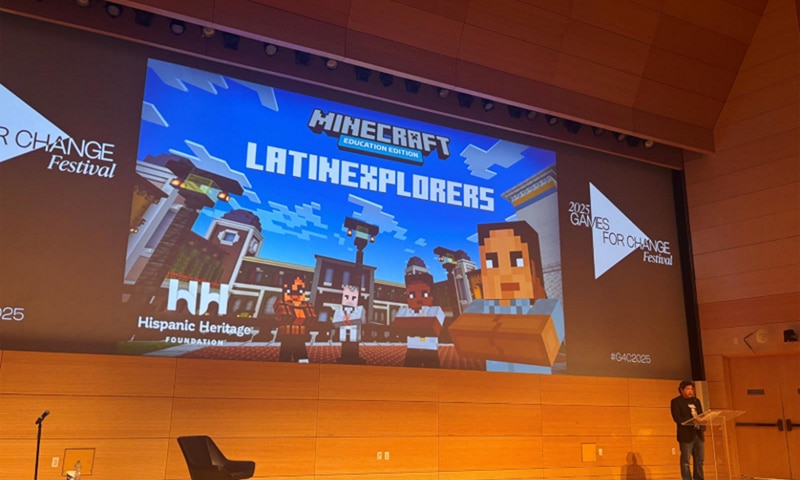 Minecraft Education presentation on Latin Explorers