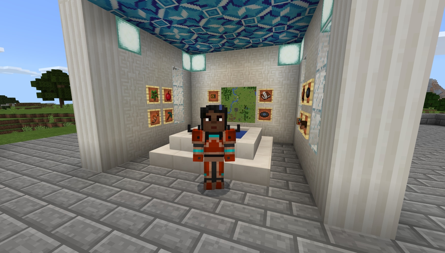 Image of museum room in minecraft