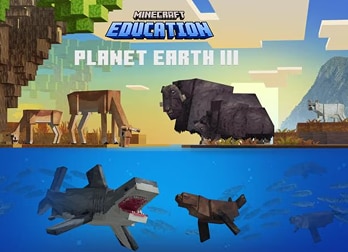 Five pairs of animals in Minecraft setting.