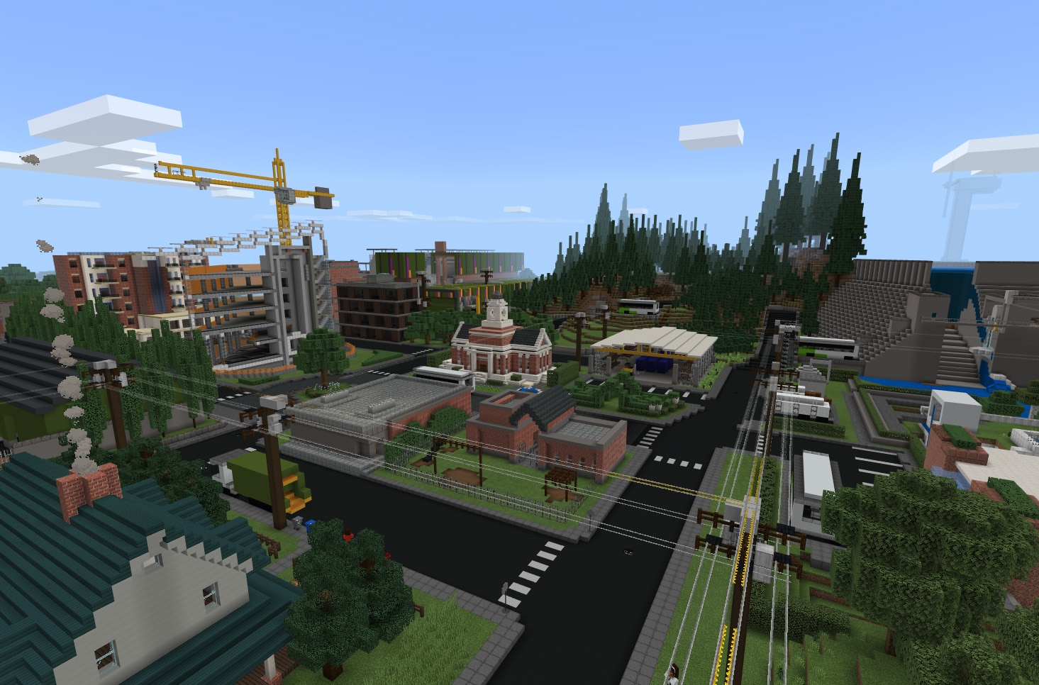Minecraft Sustainability City | Minecraft Education, image size:1465x966